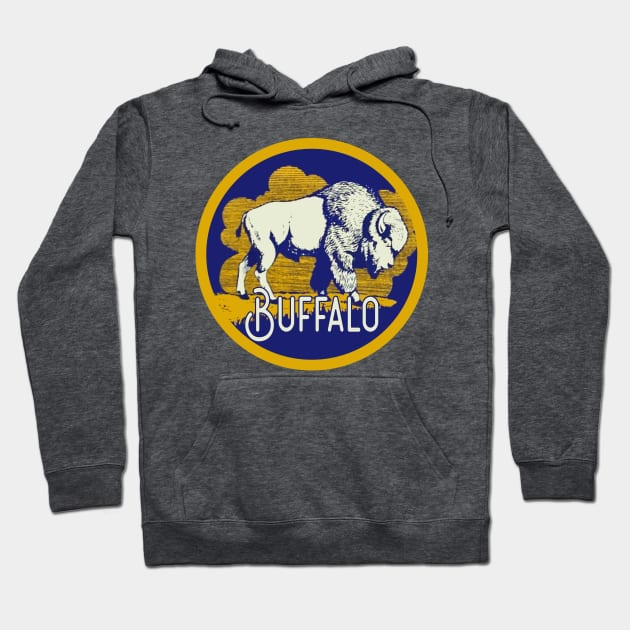 Buffalo Vintage Travel Decal Hoodie by zsonn